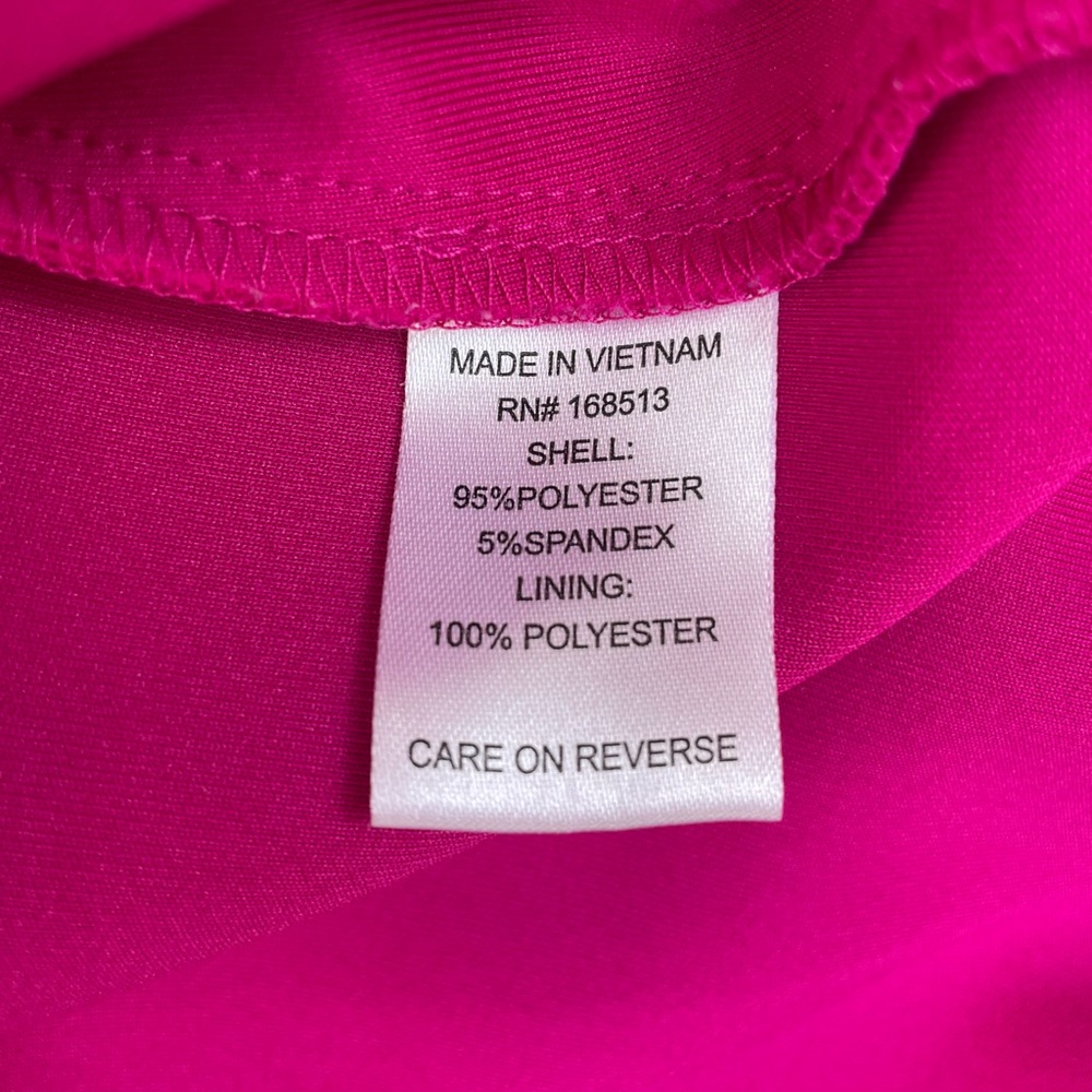 Fuchsia evening gown dress flower petal detail long dress size 10 JM Studio - Picture 8 of 9